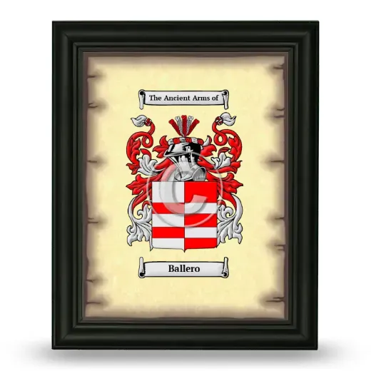 Ballero Coat of Arms Framed - Black