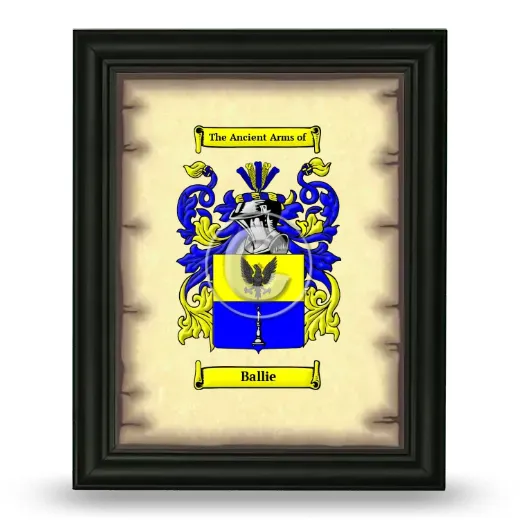 Ballie Coat of Arms Framed - Black