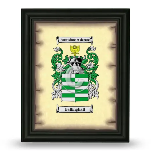 Ballinghall Coat of Arms Framed - Black