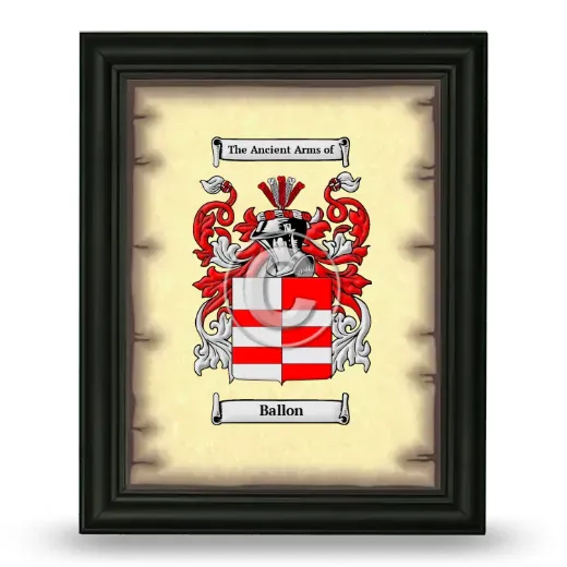 Ballon Coat of Arms Framed - Black