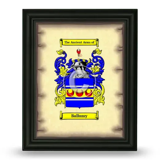 Ballumy Coat of Arms Framed - Black