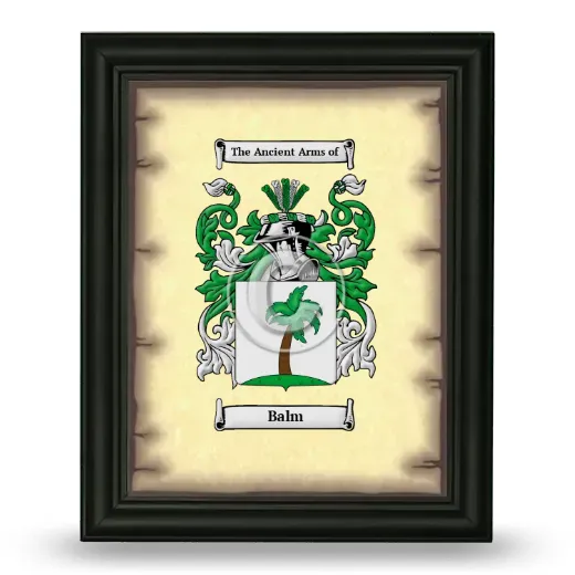 Balm Coat of Arms Framed - Black