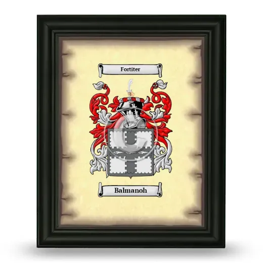 Balmanoh Coat of Arms Framed - Black