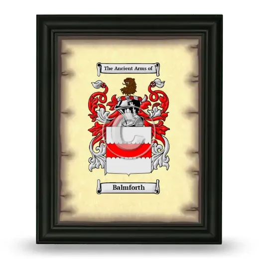 Balmforth Coat of Arms Framed - Black