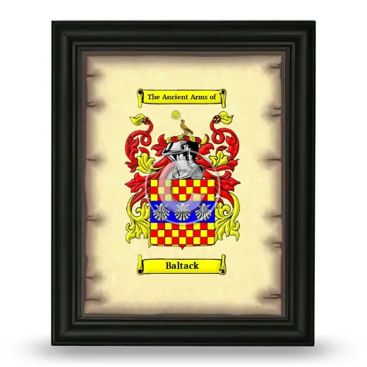 Baltack Coat of Arms Framed - Black