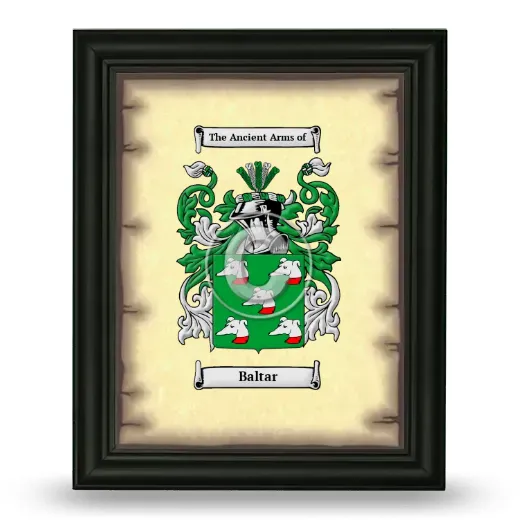 Baltar Coat of Arms Framed - Black