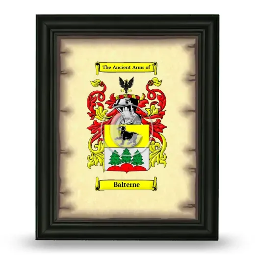 Balterne Coat of Arms Framed - Black