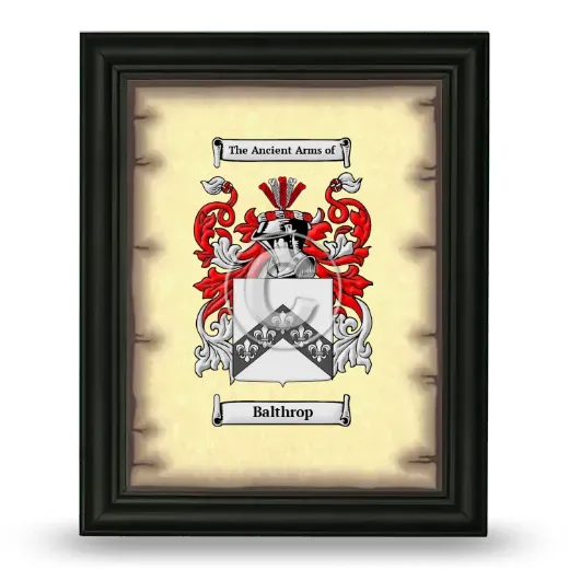 Balthrop Coat of Arms Framed - Black