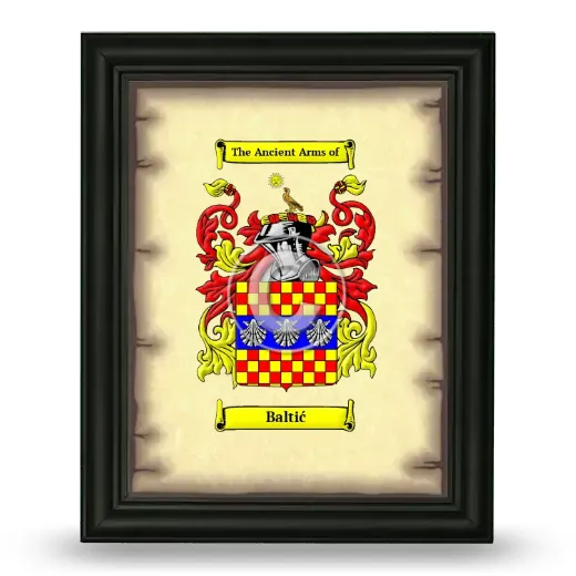 Baltić Coat of Arms Framed - Black
