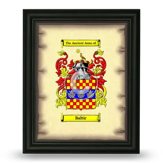 Baltic Coat of Arms Framed - Black
