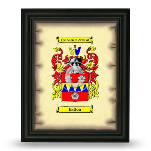 Balton Coat of Arms Framed - Black