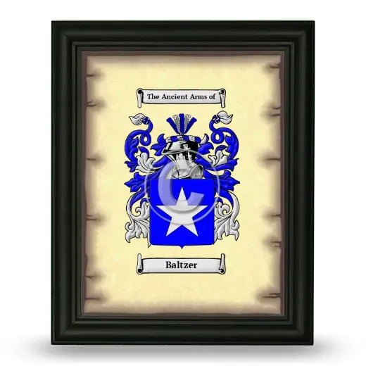 Baltzer Coat of Arms Framed - Black