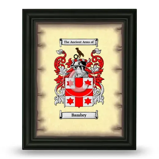 Bambry Coat of Arms Framed - Black