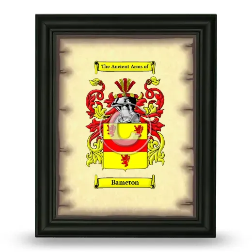 Bameton Coat of Arms Framed - Black
