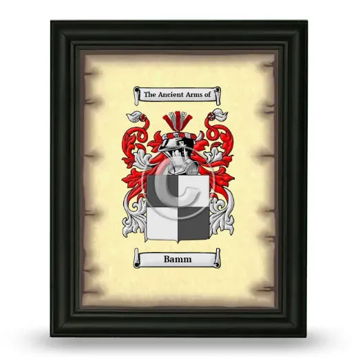 Bamm Coat of Arms Framed - Black