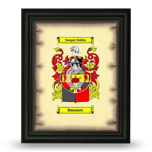 Bammer Coat of Arms Framed - Black