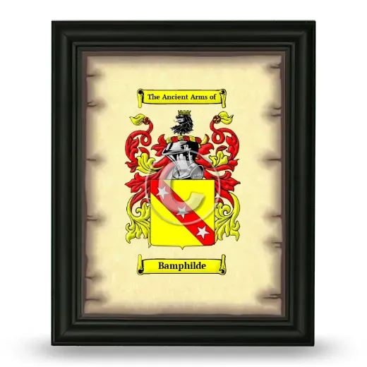 Bamphilde Coat of Arms Framed - Black