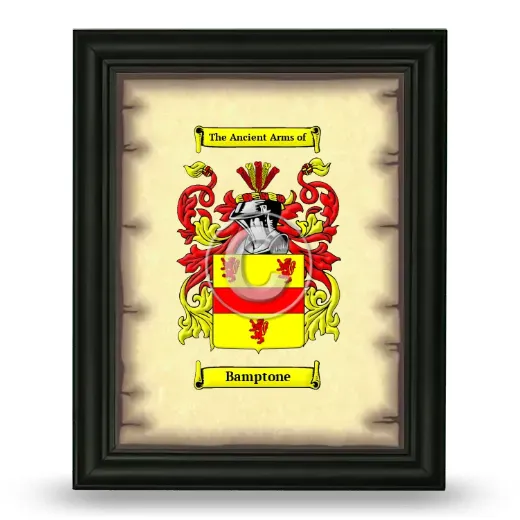 Bamptone Coat of Arms Framed - Black
