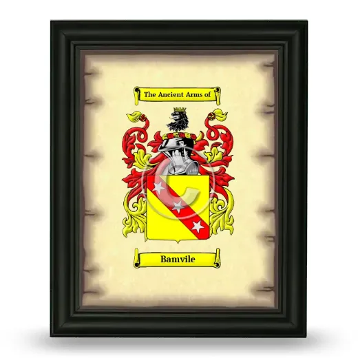 Bamvile Coat of Arms Framed - Black