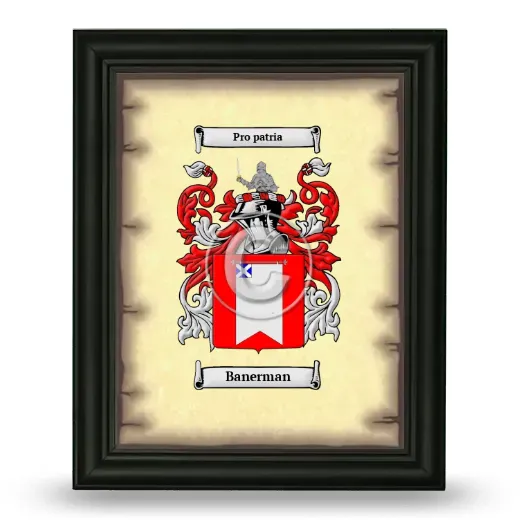 Banerman Coat of Arms Framed - Black