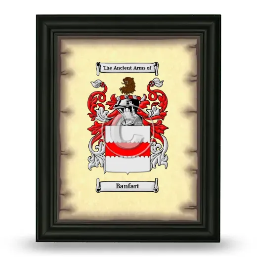 Banfart Coat of Arms Framed - Black