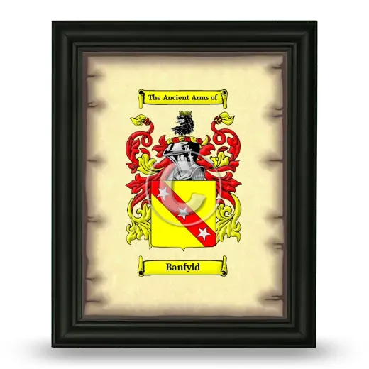 Banfyld Coat of Arms Framed - Black