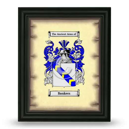 Bankers Coat of Arms Framed - Black