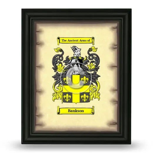 Bankson Coat of Arms Framed - Black