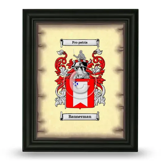 Bannerman Coat of Arms Framed - Black