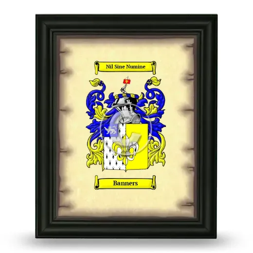 Banners Coat of Arms Framed - Black