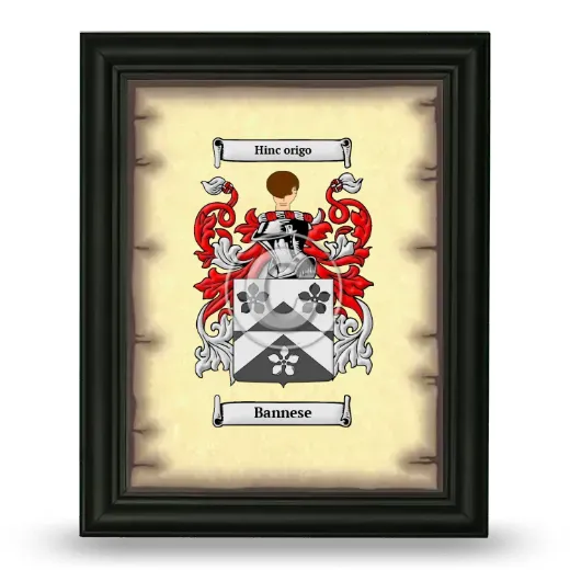 Bannese Coat of Arms Framed - Black