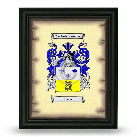 Baró Coat of Arms Framed - Black