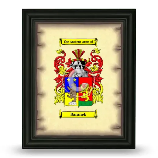 Baranek Coat of Arms Framed - Black
