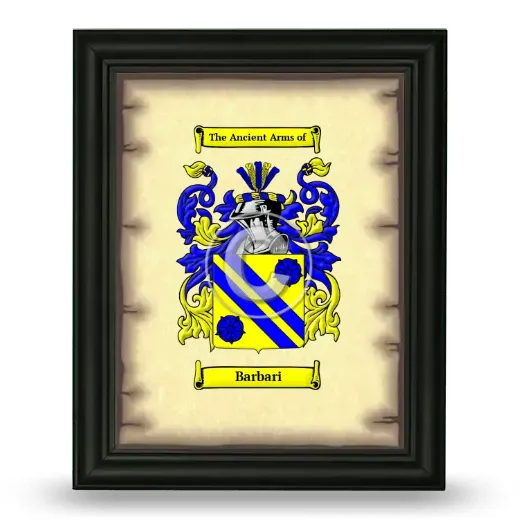 Barbari Coat of Arms Framed - Black
