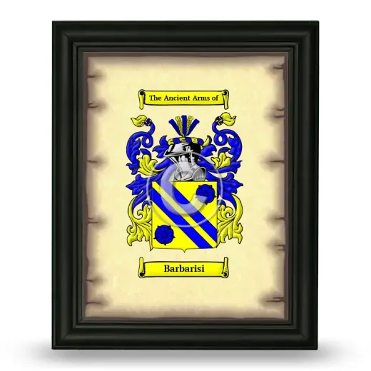 Barbarisi Coat of Arms Framed - Black