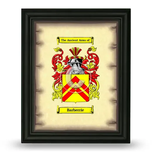 Barberrie Coat of Arms Framed - Black