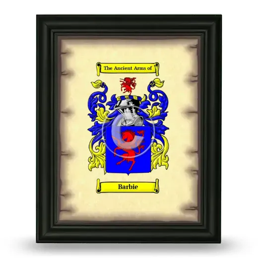 Barbie Coat of Arms Framed - Black