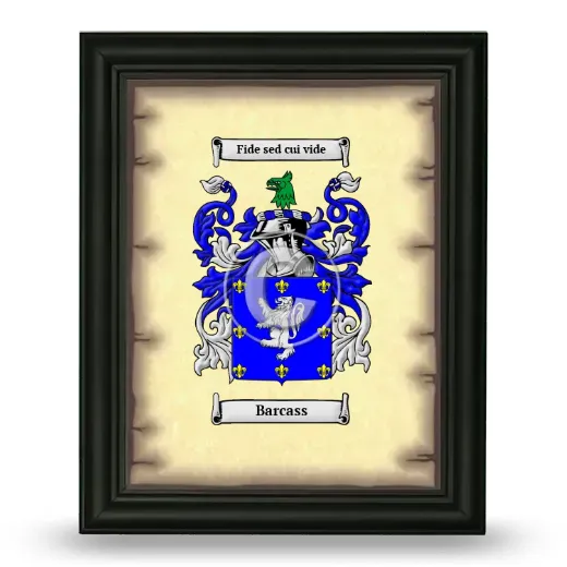 Barcass Coat of Arms Framed - Black