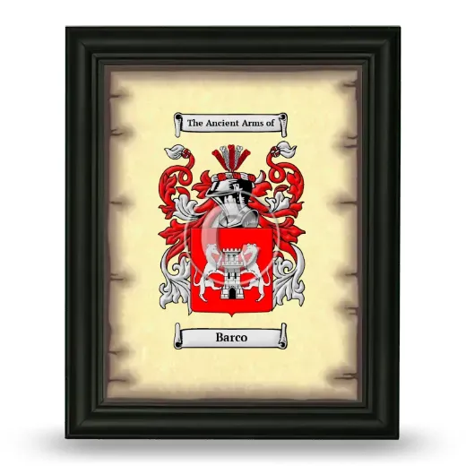 Barco Coat of Arms Framed - Black