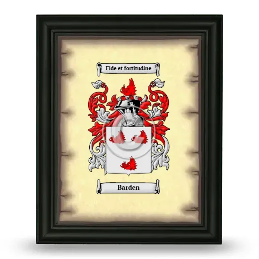 Barden Coat of Arms Framed - Black