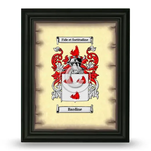 Bardine Coat of Arms Framed - Black
