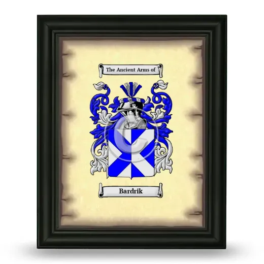 Bardrik Coat of Arms Framed - Black