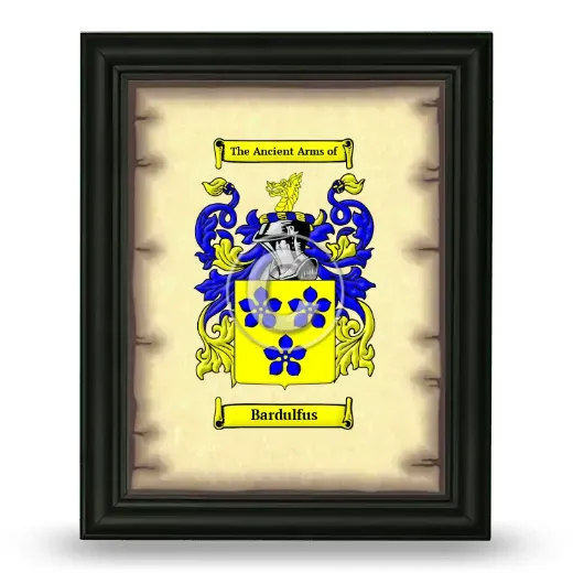 Bardulfus Coat of Arms Framed - Black