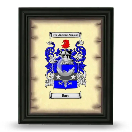 Bare Coat of Arms Framed - Black
