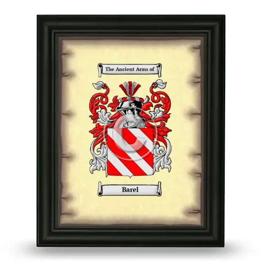 Barel Coat of Arms Framed - Black