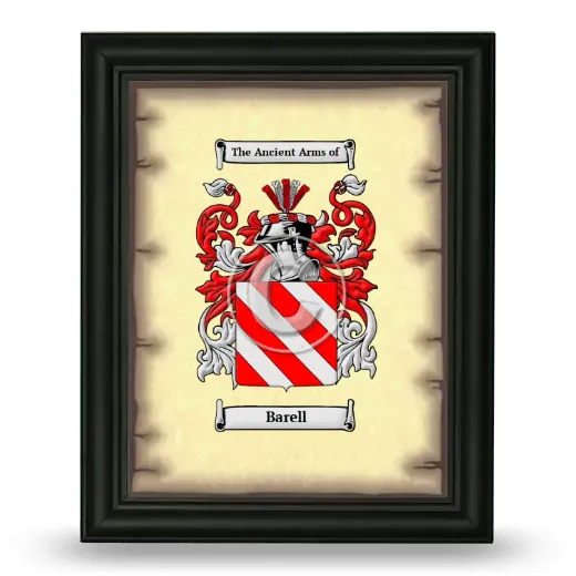 Barell Coat of Arms Framed - Black