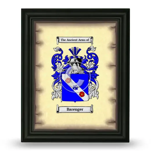 Barenger Coat of Arms Framed - Black