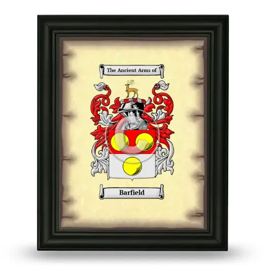 Barfield Coat of Arms Framed - Black