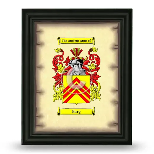 Barg Coat of Arms Framed - Black