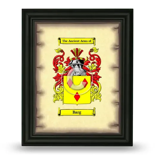 Barg Coat of Arms Framed - Black